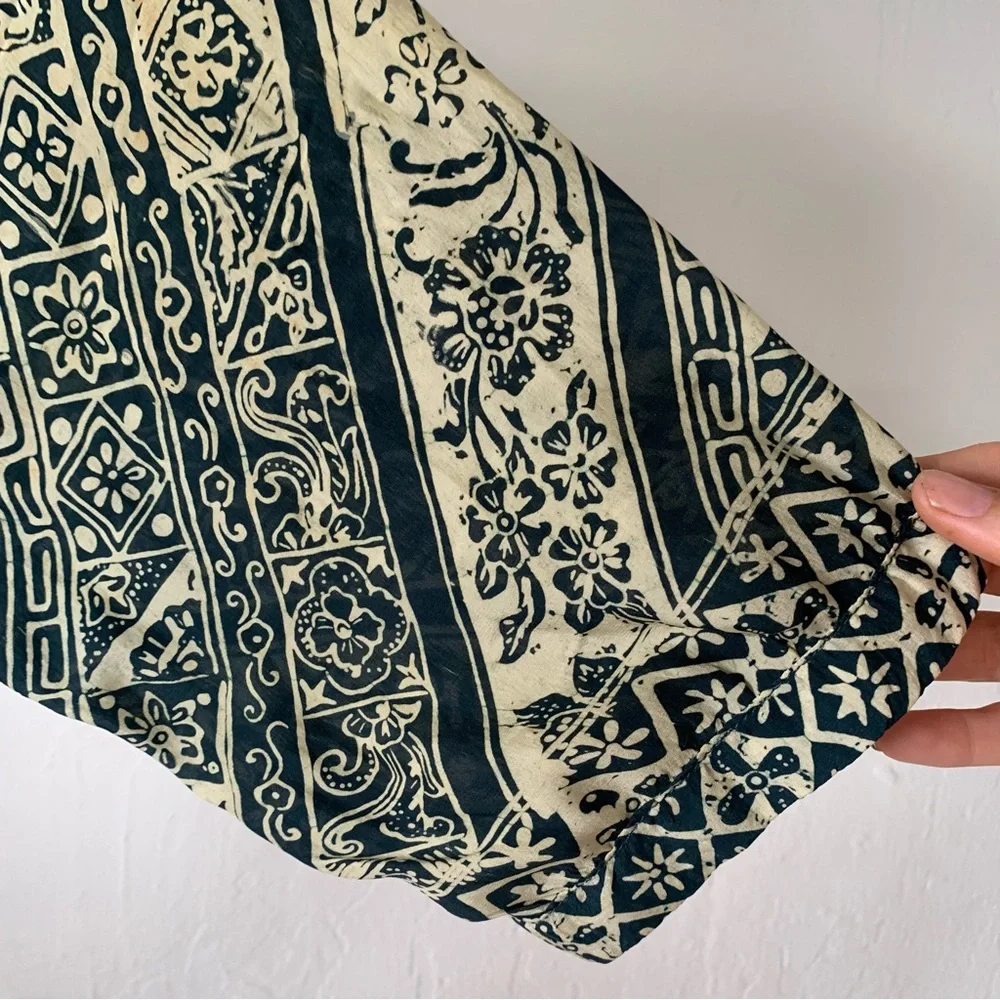 Natalie Martin Green Print Silk Midi Tunic Dress - Picture 6 of 8